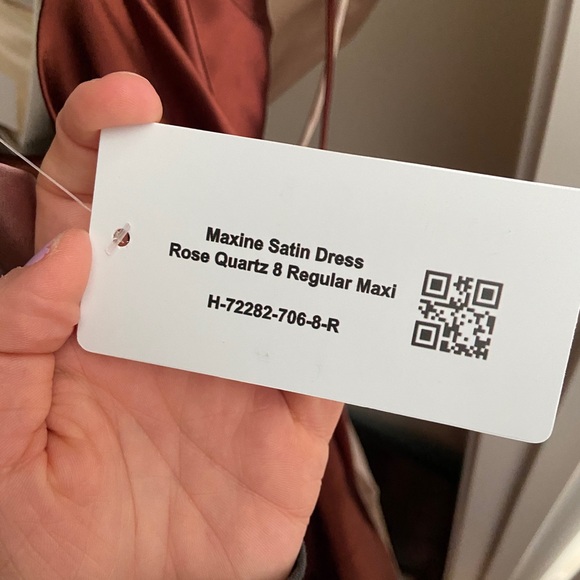 Revelry Satin Dress in Rose Quartz - Picture 4 of 5